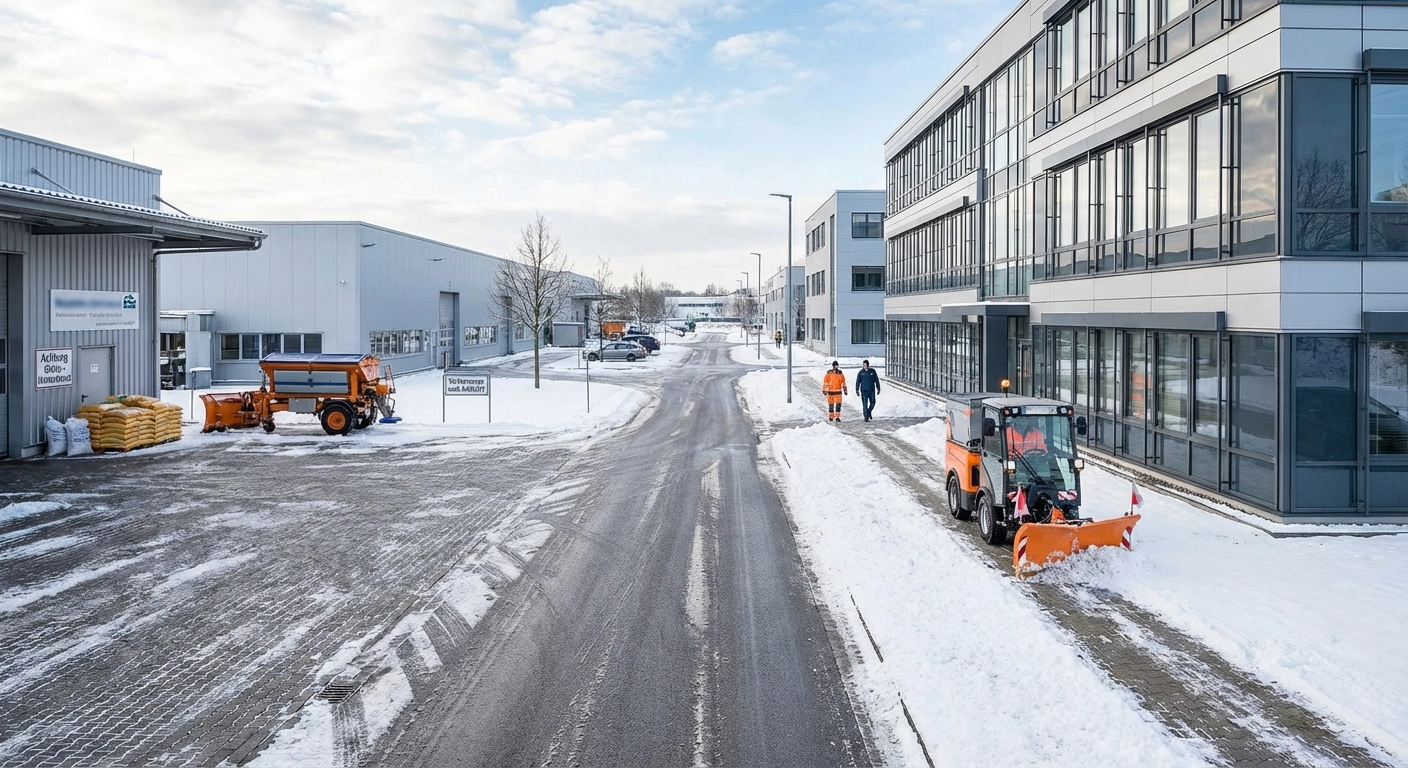 Außenanlagen im Betrieb 2026: Verkehrswege, Beleuchtung, Winterdienst und Verkehrssicherungspflicht nach ArbStättV