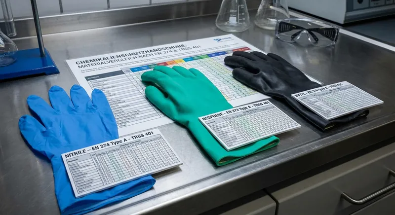 Chemikalienschutzhandschuhe: Material, Durchbruchzeit und EN ISO 374 richtig auswählen