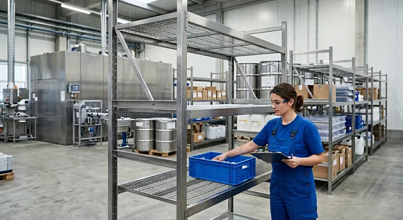 Edelstahlregale in Lebensmittel, Pharma, Chemie: V2A oder V4A? Die Materialentscheidung, die den Unterschied macht