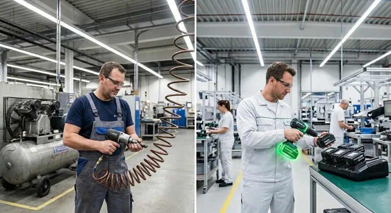 Elektrowerkzeuge statt Druckluft: Wann sich der Umstieg auf Akku-Industriewerkzeuge lohnt