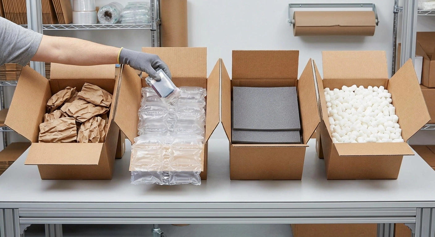 Füllmaterial im Vergleich 2026: Papierpolster, Luftkissen, Chips & Co.