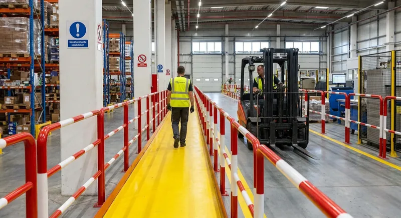 Fußgängerverkehrswege im Lager: ASR A1.8 & Trennung