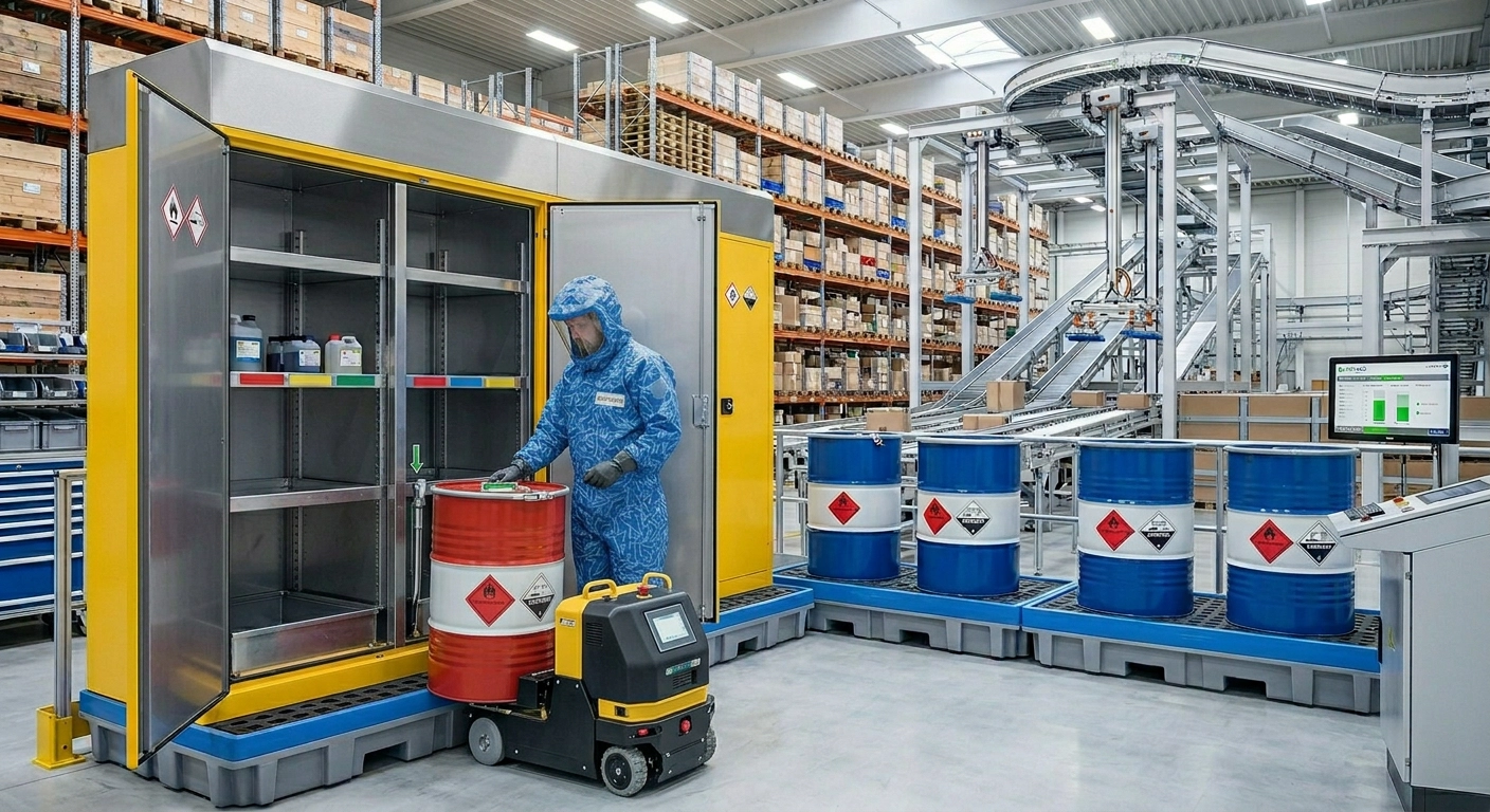 Gefahrstofflagerung: TRGS 510, Auffangwannen und Sicherheitsschränke — Pflichten für Betriebe
