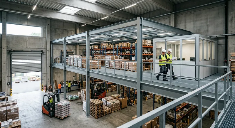 Hallenbüro auf der Lagerbühne: Wie Büro und Lagerfläche in einem Projekt entstehen