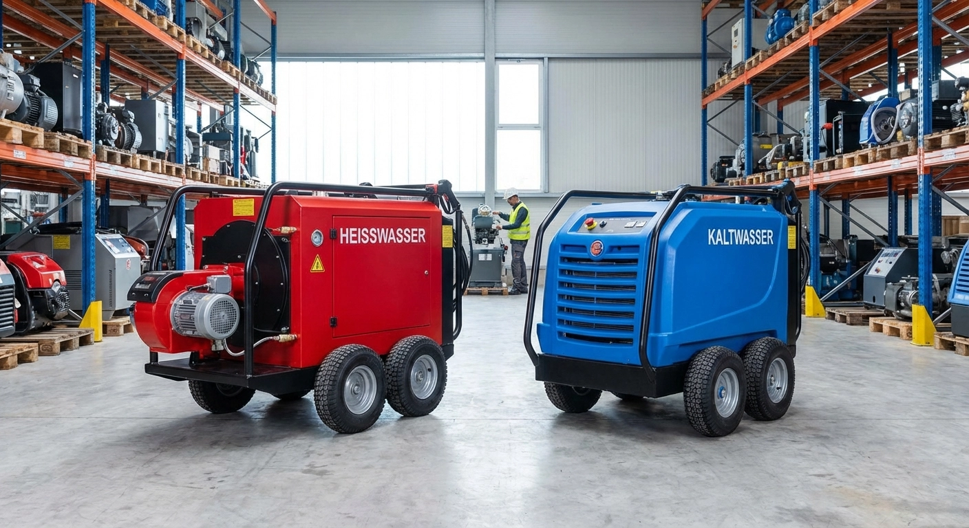 Hochdruckreiniger Industrie 2026: Heißwasser vs. Kaltwasser im Vergleich