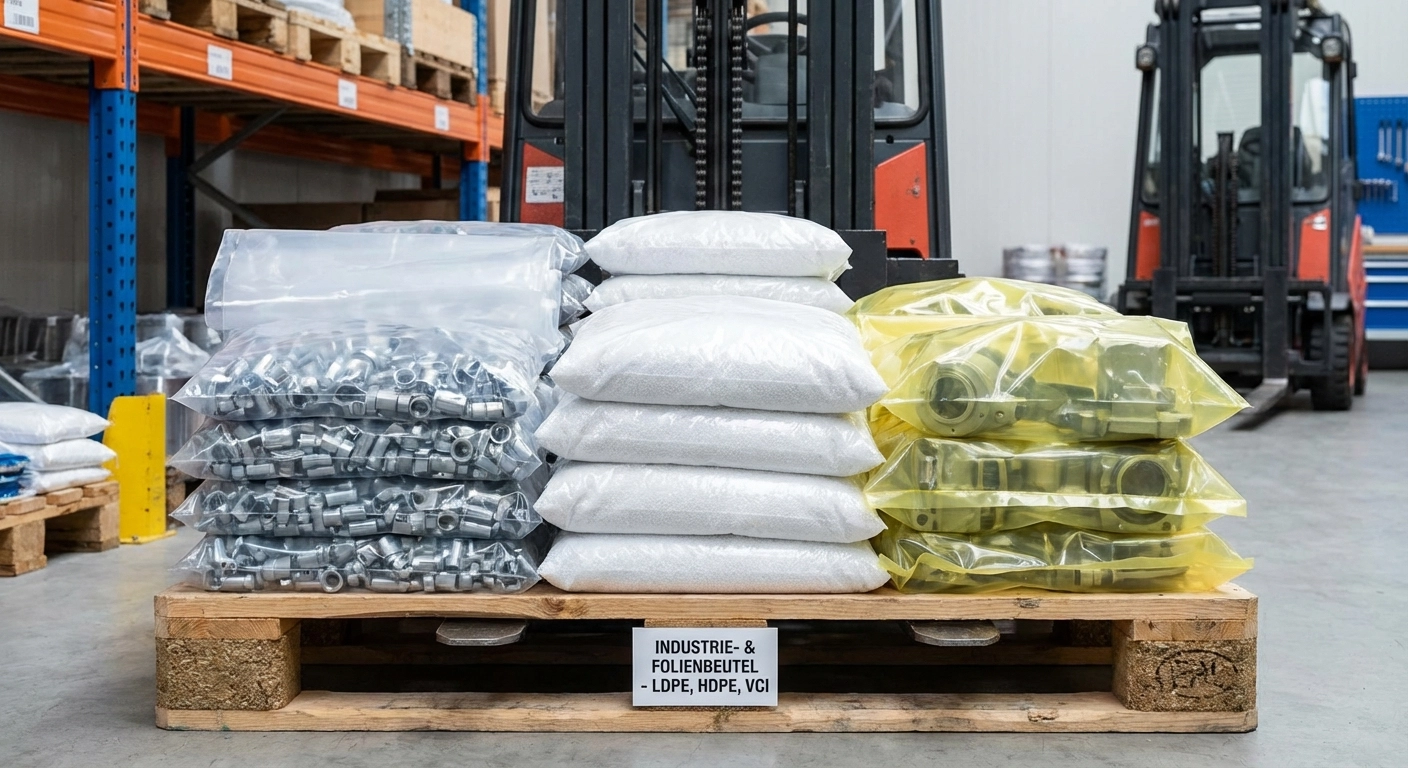Industriebeutel und Folienbeutel 2026: LDPE, HDPE, VCI und Spezialbeutel — Einkäufer-Leitfaden