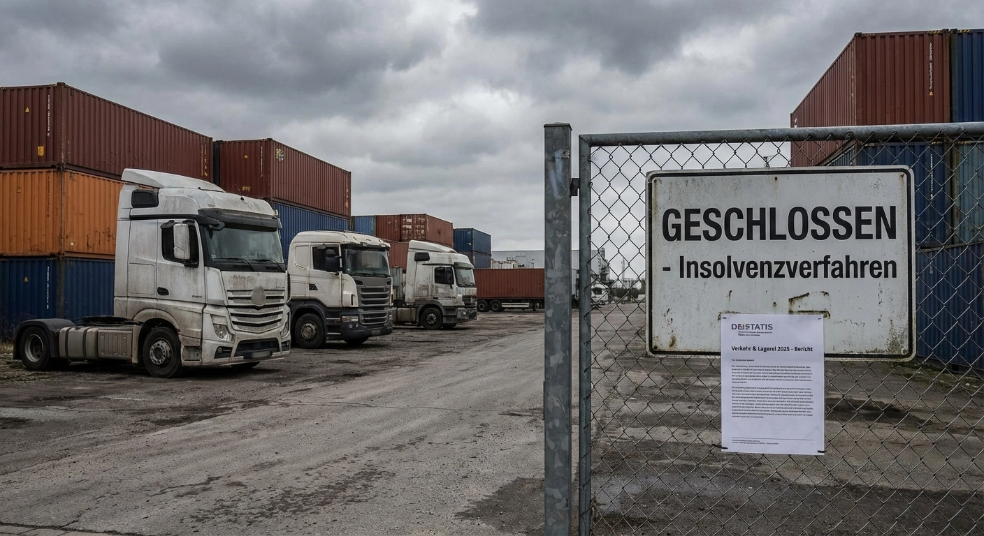 Insolvenzen Verkehr & Lagerei 2025: Destatis-Analyse