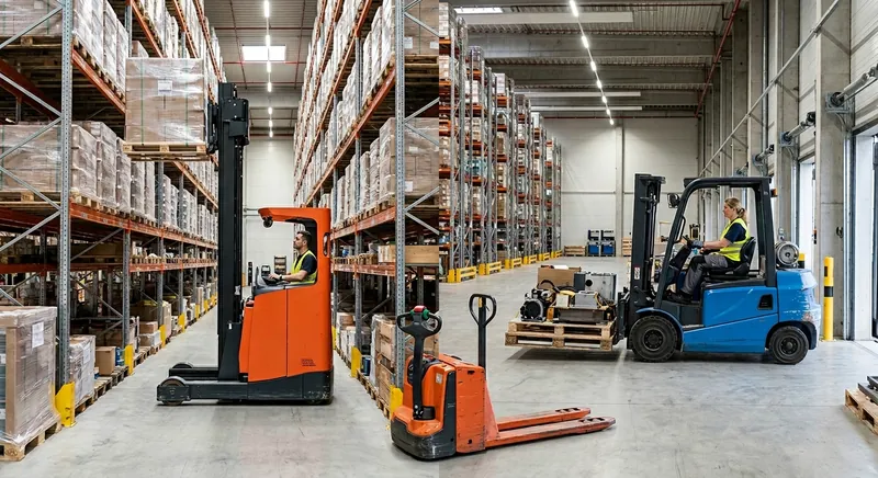 Staplertypen im Vergleich: Hubwagen, Schubmast, Gegengewicht für Lager und Produktion