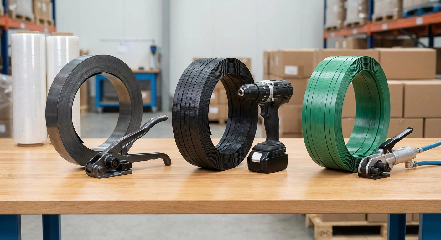 Umreifungstechnik 2026: Stahlband, PP-Band und PET-Band im Einkäufer-Vergleich