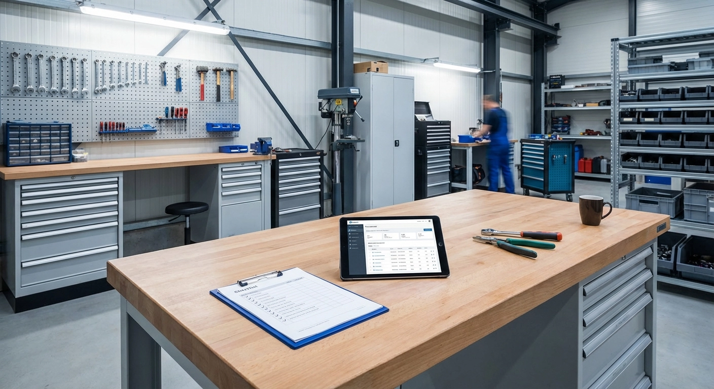 Werkstattausstattung komplett 2026: Checkliste für Einrichtung, Arbeitsschutz und Beschaffung