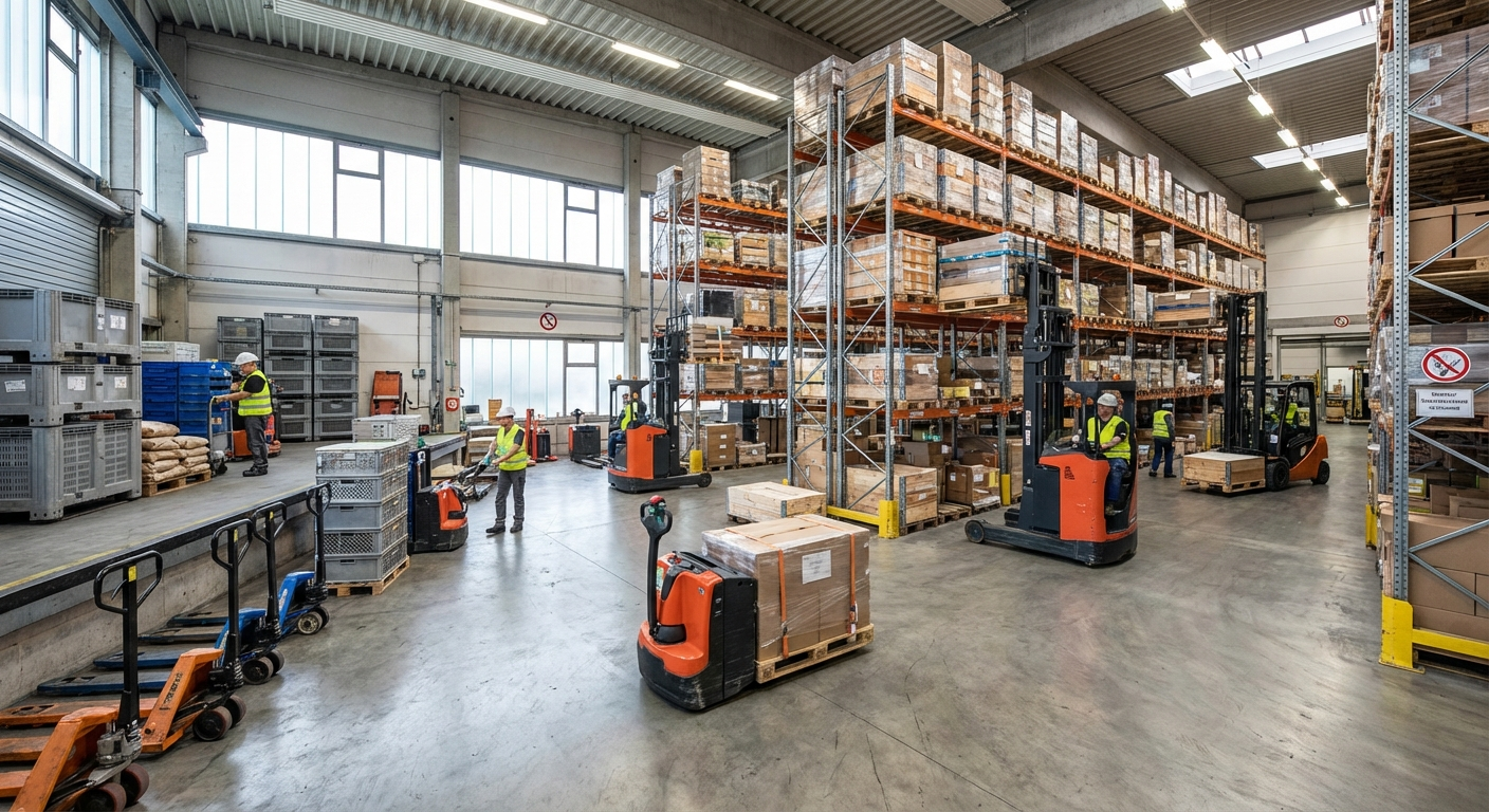 Transport — Hubwagen, Stapler, Sackkarren, Transportbehälter & Ladungssicherung