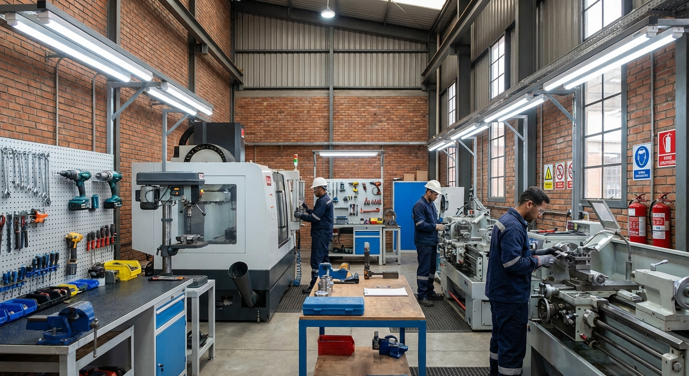 Werkstatt — Werkzeuge, Maschinen, Beleuchtung & Arbeitssicherheit